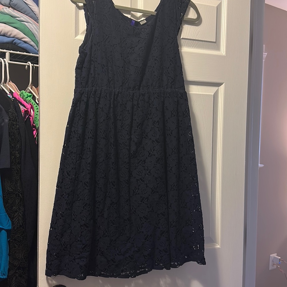 Navy size 6 blue lace maternity dress